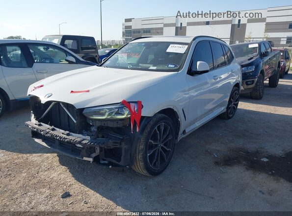 5UX43DP06N9K87934 2022 BMW X3 White Առջևի ձախ երեք քառորդ տեսարան