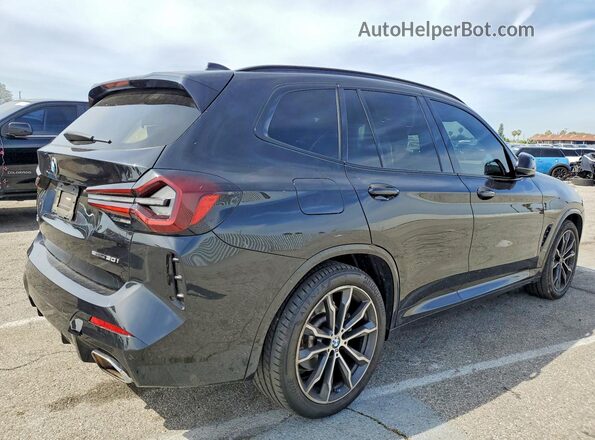 5UX43DP06N9L57545 2022 BMW X3 Black Trasero derecho