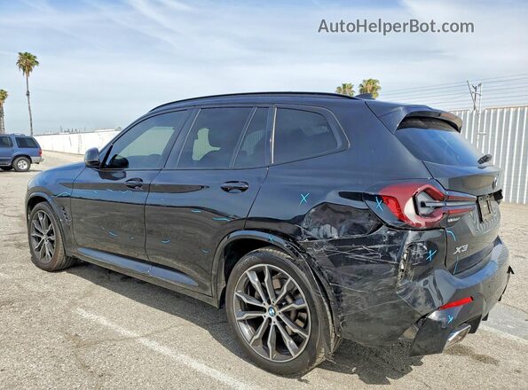5UX43DP06N9L57545 2022 BMW X3 Black Trasero izquierdo