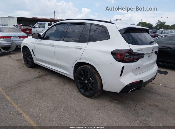 5UX43DP07N9K40427 2022 BMW X3 Белый Задняя левая четверть