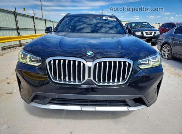 5UX43DP08N9N22723 2022 BMW X3 Black Դիմացի տեսք