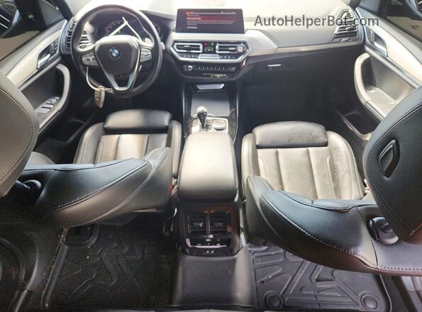 5UX43DP08N9N22723 2022 BMW X3 Black Առջևի վահանակի տեսք