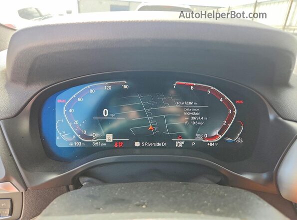 5UX43DP08N9N22723 2022 BMW X3 Black Սարքավորումների վահանակի տեսք