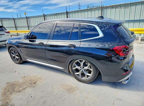5UX43DP08N9N22723 2022 BMW X3 Black Հետևի ձախ