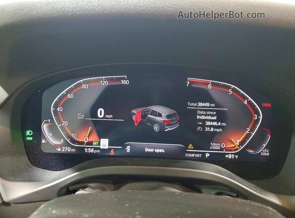 5UX43DP08R9W64737 2024 BMW X3 Белый Вид щитка приборов