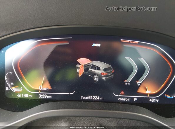 5UX43DP08R9W87225 2024 BMW X3 Blue Vista de los asientos traseros