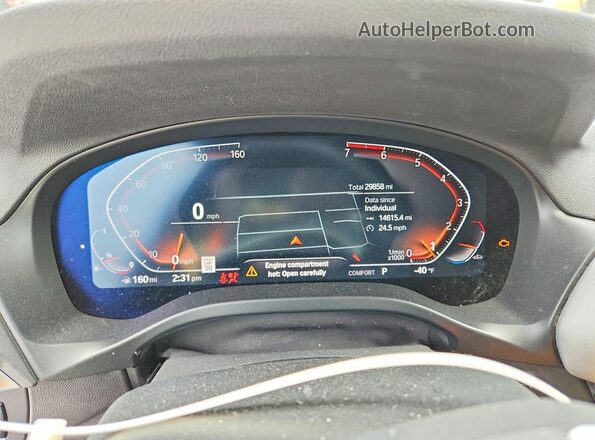 5UX43DP09P9R57611 2023 BMW X3 Gray Instrument cluster view