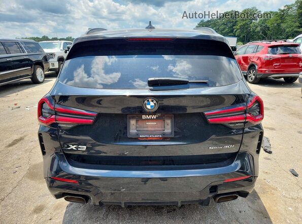 5UX43DP09P9S64005 2023 BMW X3 Black უკანა ხედი