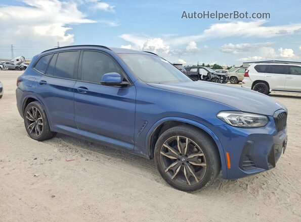5UX43DP0XN9K51941 2022 BMW X3 Blue Передня права чверть