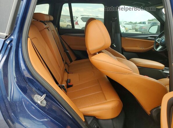 5UX43DP0XN9K51941 2022 BMW X3 Blue Вид задньої частини салону