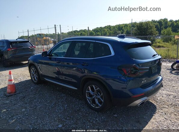 5UX43DP0XN9N06037 2022 BMW X3 Синий Задняя левая четверть