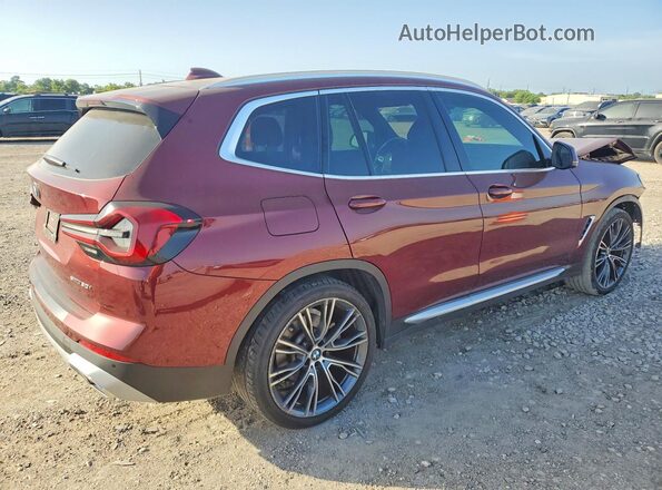 5UX43DP0XN9N15272 2022 BMW X3 Красный Задняя правая четверть