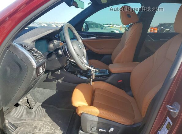 5UX43DP0XN9N15272 2022 BMW X3 Красный Вид салона спереди