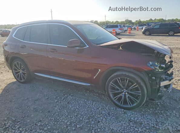 5UX43DP0XN9N15272 2022 BMW X3 Красный Передняя правая четверть
