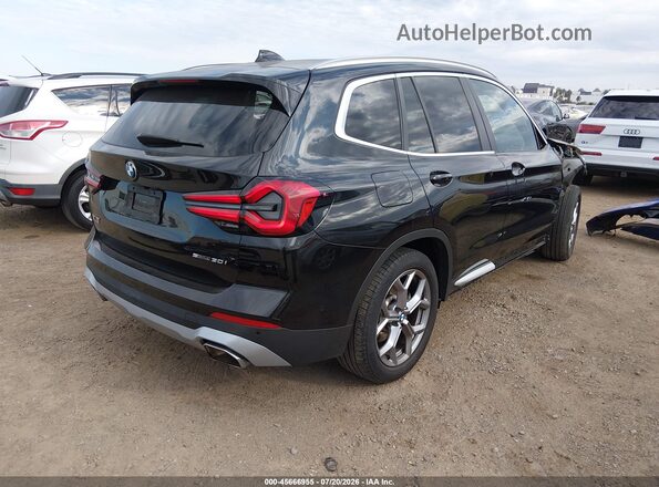 5UX43DP0XR9W24319 2024 BMW X3 Black Задня права чверть
