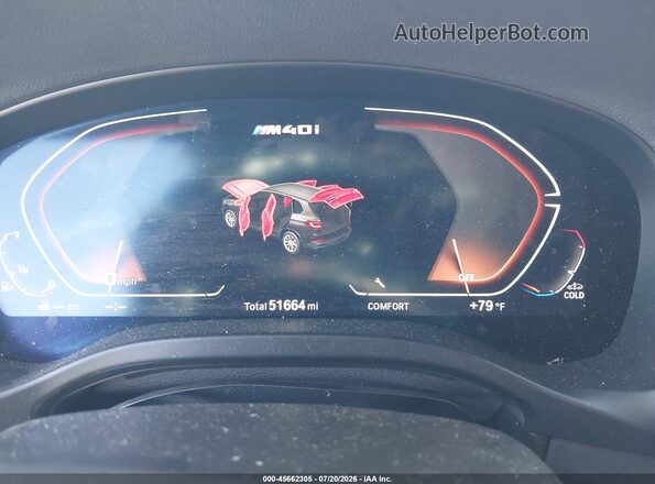 5UX43DT03P9P27732 2023 BMW X4 Black Vista de los asientos traseros