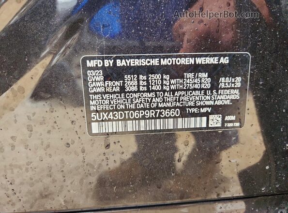 5UX43DT06P9R73660 2023 BMW X4 Gray ძრავის განყოფილების ხედი