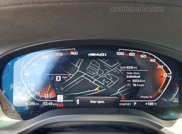5UX43DT08S9134571 2025 BMW X4 Gray Սարքավորումների վահանակի տեսք