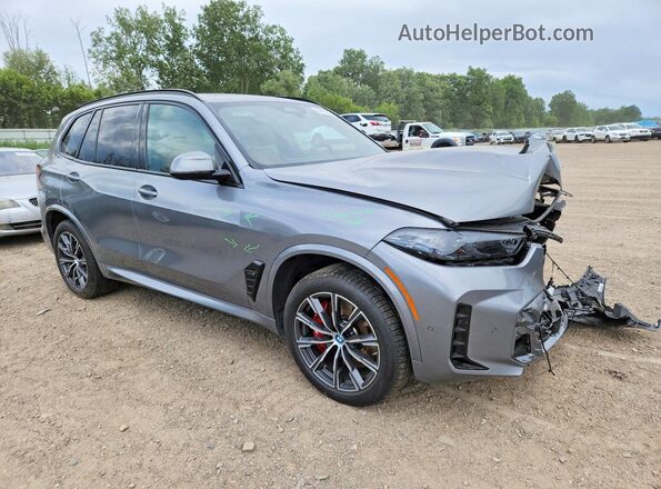 5UX43EU04R9U19122 2024 BMW X5 Gray Front right