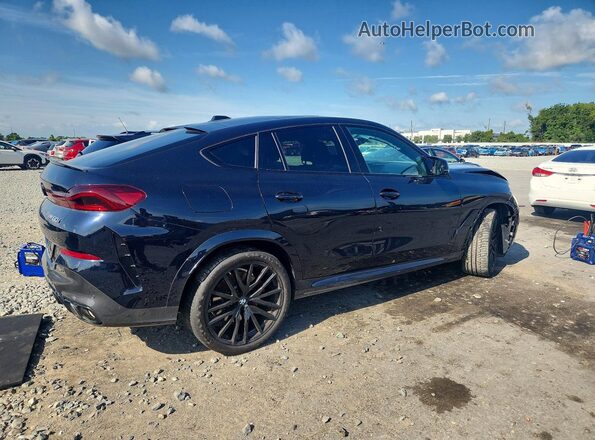 5UX43EX06R9U78703 2024 BMW X6 Черный Задняя правая четверть