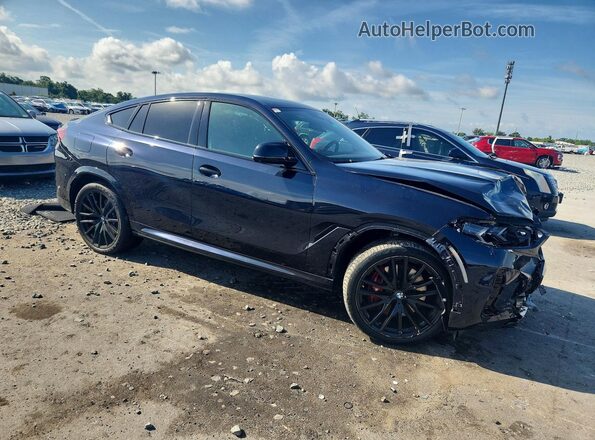 5UX43EX06R9U78703 2024 BMW X6 Черный Передняя правая четверть