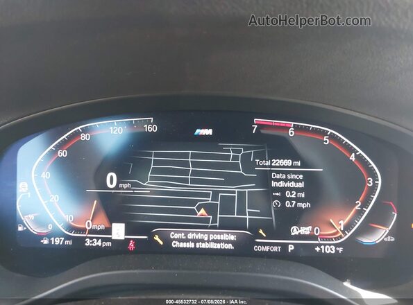 5UX53DP00N9K09413 2022 BMW X3 Gray Widok tylnych siedzeń