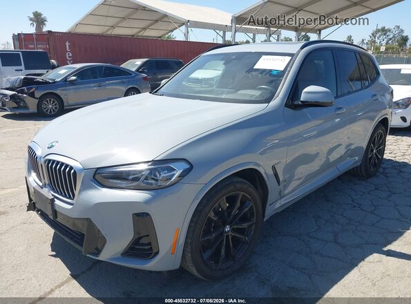 5UX53DP00N9K09413 2022 BMW X3 Gray Przód lewy