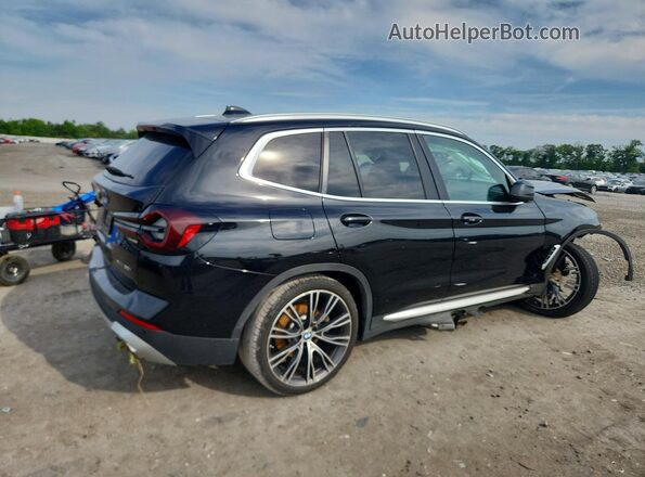 5UX53DP00N9K58319 2022 BMW X3 Black Tył prawy
