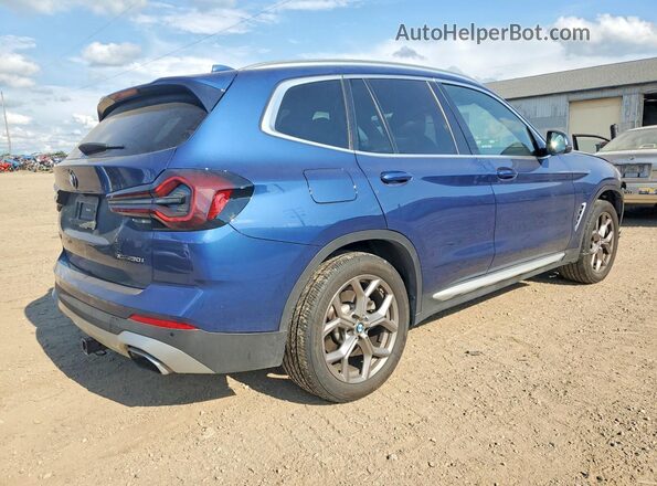5UX53DP00N9K66629 2022 BMW X3 Blue Tył prawy
