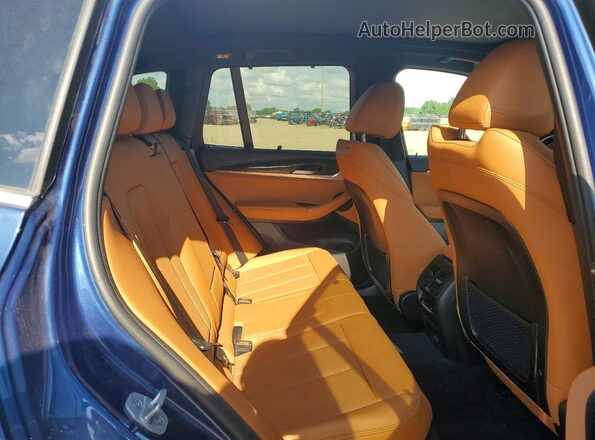 5UX53DP00N9K66629 2022 BMW X3 Blue Widok wnętrza z tyłu