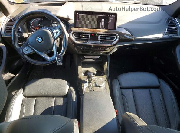 5UX53DP00P9R38739 2023 BMW X3 Black Dashboard view