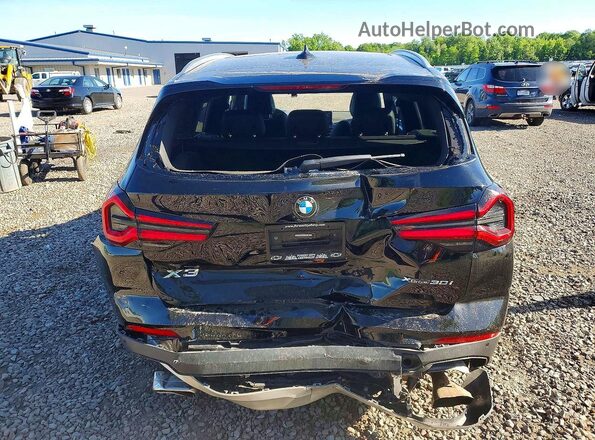 5UX53DP00P9R38739 2023 BMW X3 Black Rear view