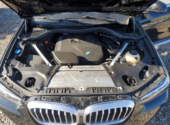 5UX53DP00P9R38739 2023 BMW X3 Black Engine compartment view