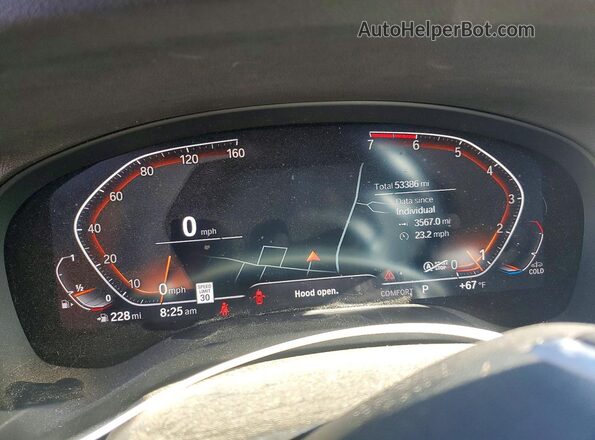 5UX53DP00P9R38739 2023 BMW X3 Black Instrument cluster view
