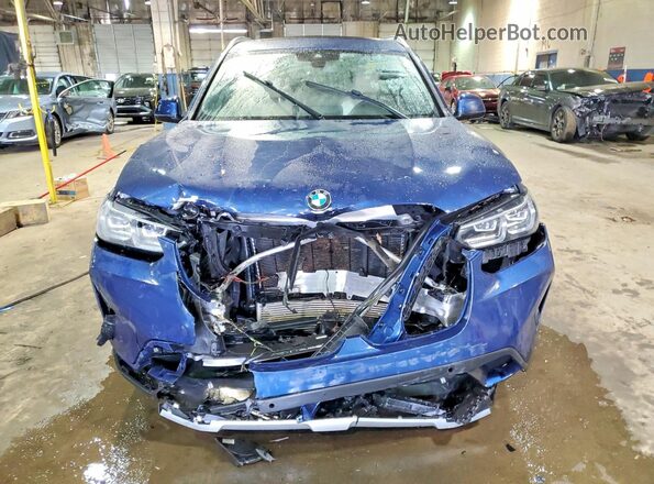 5UX53DP01N9J63154 2022 BMW X3 Blue Դիմացի տեսք