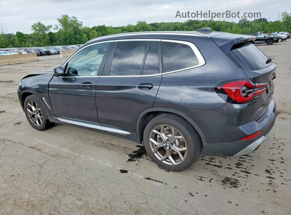 5UX53DP02N9J01794 2022 BMW X3 Charcoal Trasero izquierdo