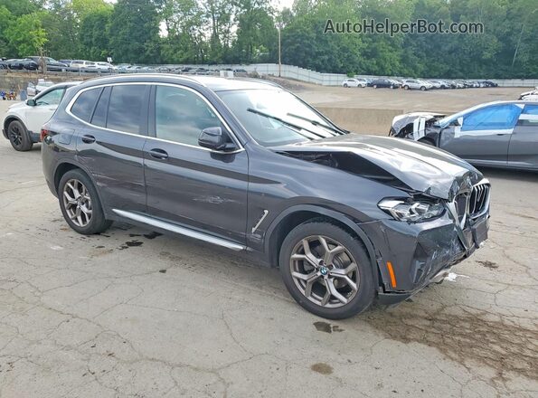 5UX53DP02N9J01794 2022 BMW X3 Charcoal Delantero derecho