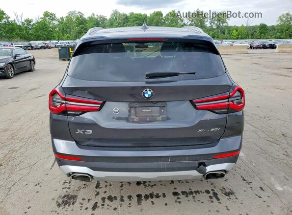 5UX53DP02N9J01794 2022 BMW X3 Charcoal Vista trasera