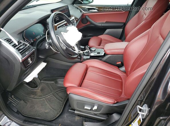 5UX53DP02N9J01794 2022 BMW X3 Charcoal Vista interior delantera