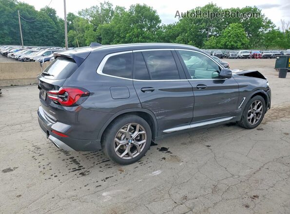 5UX53DP02N9J01794 2022 BMW X3 Charcoal Trasero derecho