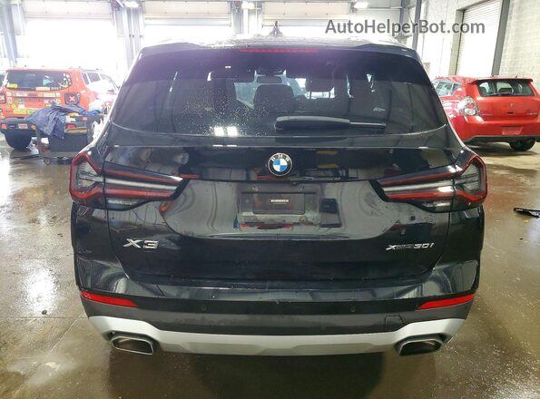 5UX53DP03N9K73381 2022 BMW X3 Black Вид ззаду
