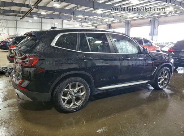 5UX53DP03N9K73381 2022 BMW X3 Black Задня права чверть