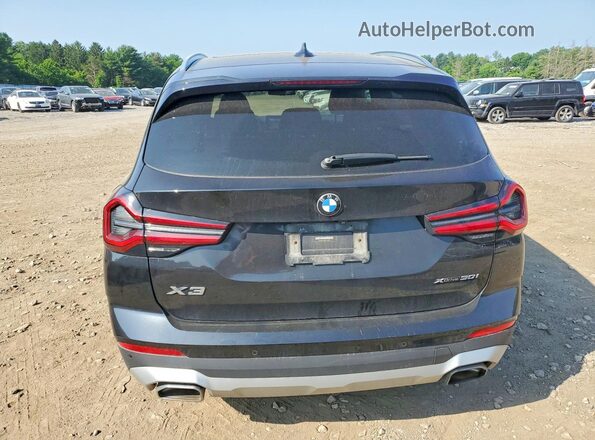 5UX53DP03N9L40979 2022 BMW X3 Black Widok z tyłu
