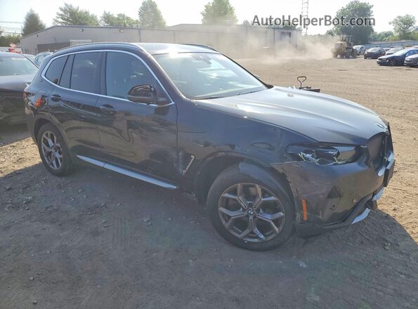 5UX53DP03N9L40979 2022 BMW X3 Black Przód prawy
