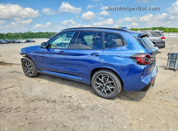 5UX53DP03N9M07225 2022 BMW X3 Blue უკანა მარცხენა