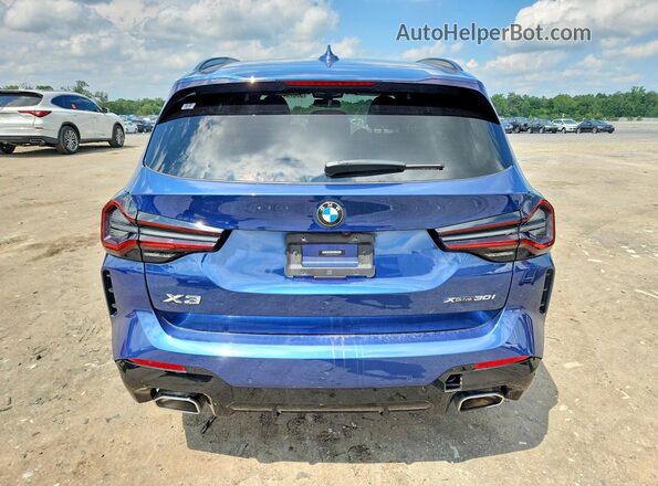 5UX53DP03N9M07225 2022 BMW X3 Blue უკანა ხედი