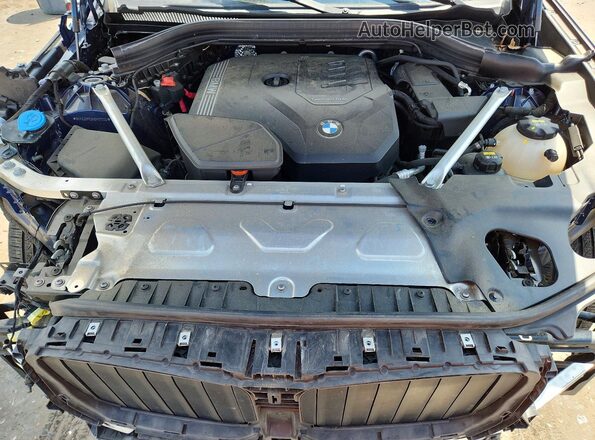 5UX53DP03N9M07225 2022 BMW X3 Blue ძრავის განყოფილების ხედი