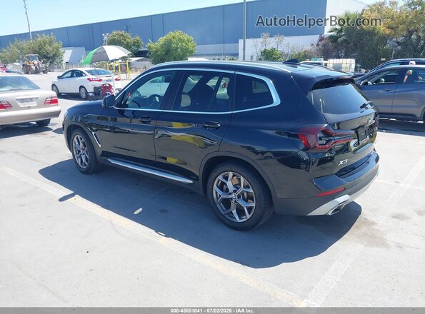 5UX53DP03N9M15325 2022 BMW X3 Black Trasero izquierdo