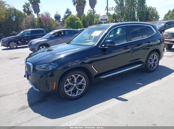 5UX53DP03N9M15325 2022 BMW X3 Black Vista tres cuartos delantera izquierda