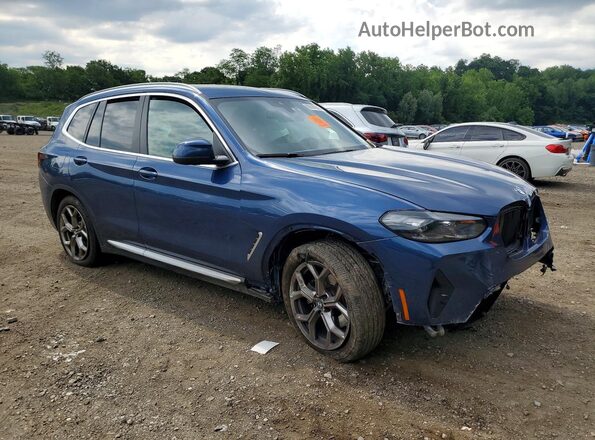 5UX53DP03N9N10676 2022 BMW X3 Blue Առջևի աջ
